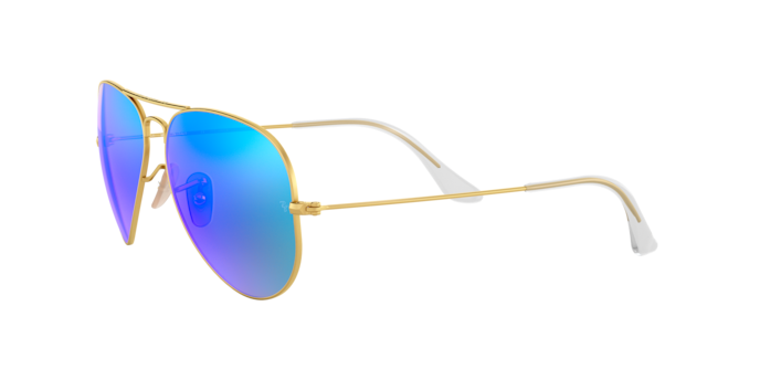 Ray-Ban RB3025 112/4L AVIATOR LARGE METAL – MATT ARISTA – Blauer Spiegel
