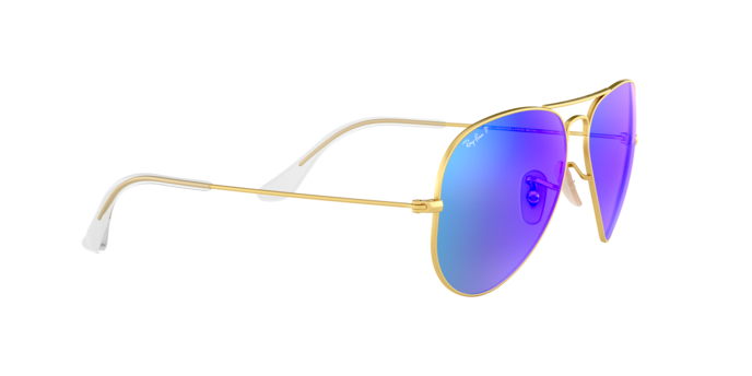 Ray-Ban RB3025 112/4L AVIATOR LARGE METAL – MATT ARISTA – Blauer Spiegel
